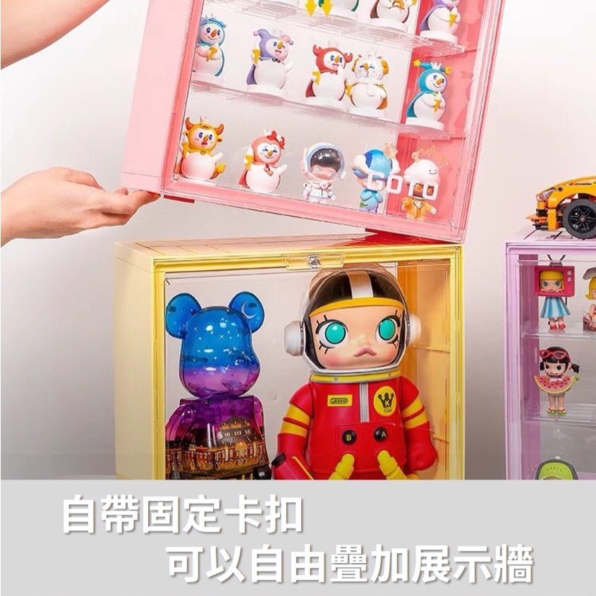 【Little joys 小確幸 】《預購》GOTO泡泡瑪特展示盒 防塵容量大展示架 帶燈透明公仔樂高盲盒收納盒-細節圖4
