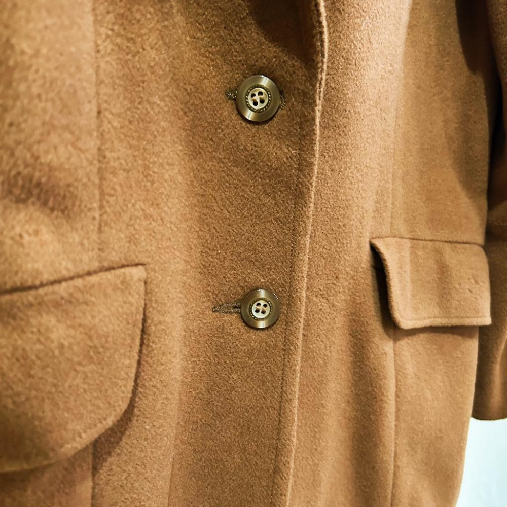 🪝古著🪝古著駝色西裝毛呢外套/單變內側有小口袋設計/vintage復古.Second hand-細節圖3