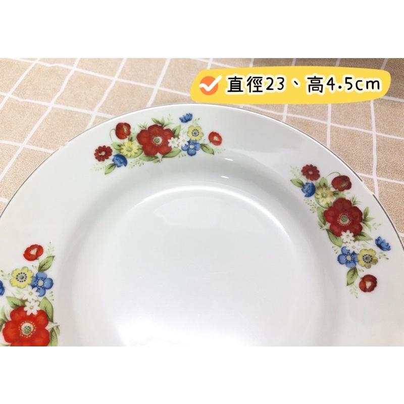 🔥出清大同花卉圓盤 餐盤 陶瓷🔥磁器碗湯 菜盤 復古懷舊收藏✨Second hand👑-細節圖2