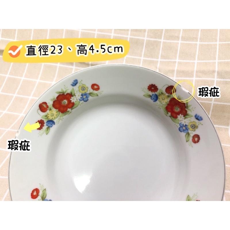 🔥出清大同花卉圓盤 餐盤 陶瓷🔥磁器碗湯 菜盤 復古懷舊收藏✨Second hand👑-細節圖3