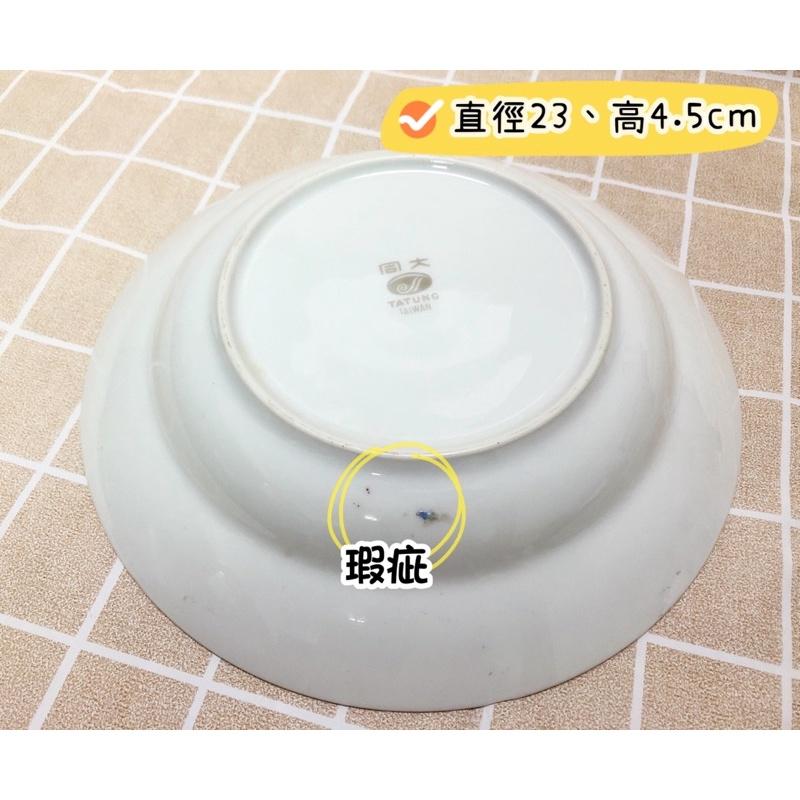 🔥出清大同花卉圓盤 餐盤 陶瓷🔥磁器碗湯 菜盤 復古懷舊收藏✨Second hand👑-細節圖5