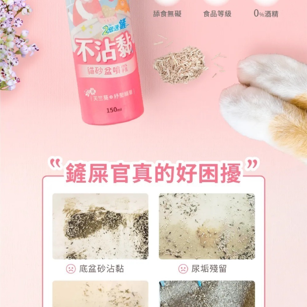 超凝小姐 Miss N 清潔用品/貓砂除臭粉/不沾黏貓砂盆噴霧/超強效貓廁清潔慕斯/消臭/零酒精-細節圖4