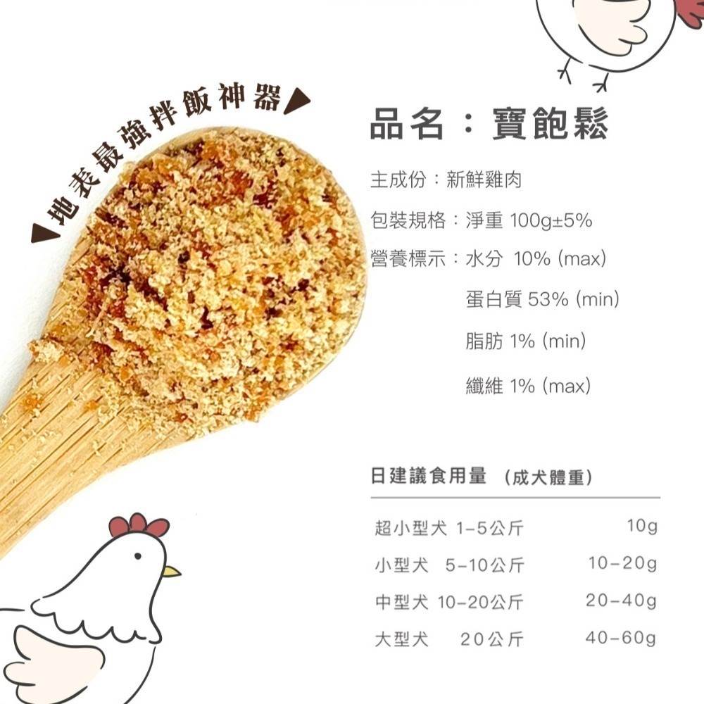 阿寶 Abao 原肉肉鬆/寵物零食/寵物肉鬆/拌飯神器/適口性高/肉鬆拌飯-細節圖6