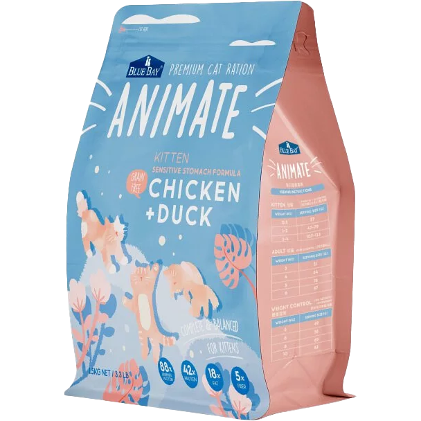 倍力 BLUE BAY 貓主食 貓咪飼料 Sense EASY Animate 挑嘴 無穀 貓飼料 室內貓 幼母貓-細節圖5