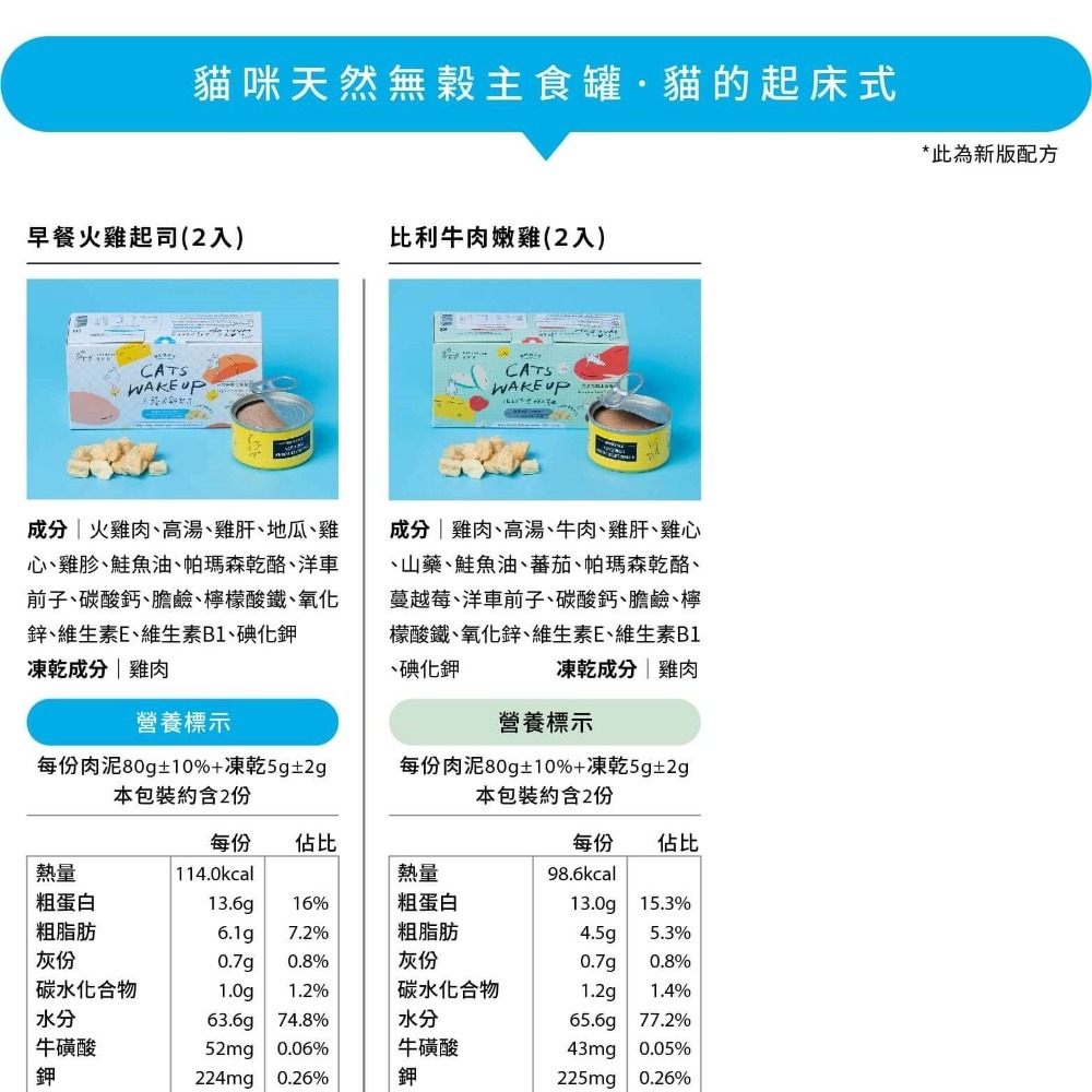 免運 自然食 貓咪無穀主食罐/肉泥罐/凍乾/貓的起床式/貓的宵夜場/貓咪罐頭/無穀罐頭/貓罐 80g 12/24罐-細節圖6