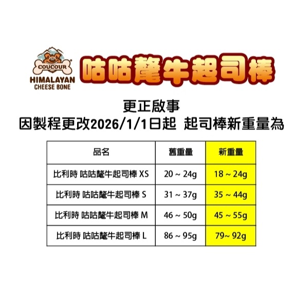 COUCOUR 比利時 咕咕 氂牛起司棒/潔牙/耐咬/狗零食 XS/S/M/L-細節圖2