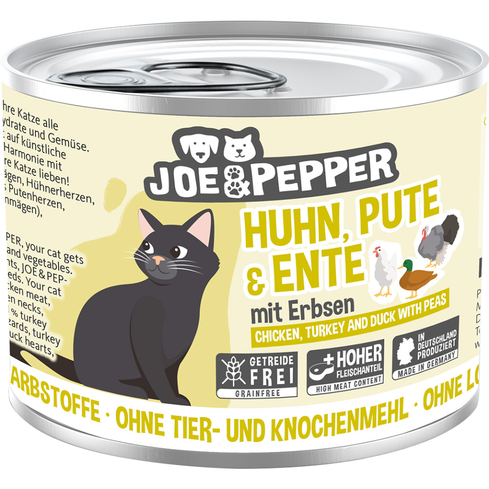喬的晚餐 JOE&PEPPER 貓咪無穀主食罐/無肉粉/無穀/高含肉量/德國罐/貓主食/貓罐頭 200g/400g-細節圖3
