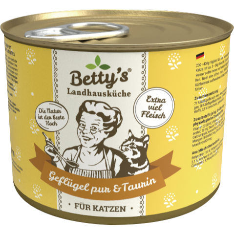蓓蒂奶奶 Betty＇s 無榖主食罐/無榖/無人工添加/全齡貓/德國罐/貓主食/貓罐/貓罐頭 200g-細節圖4