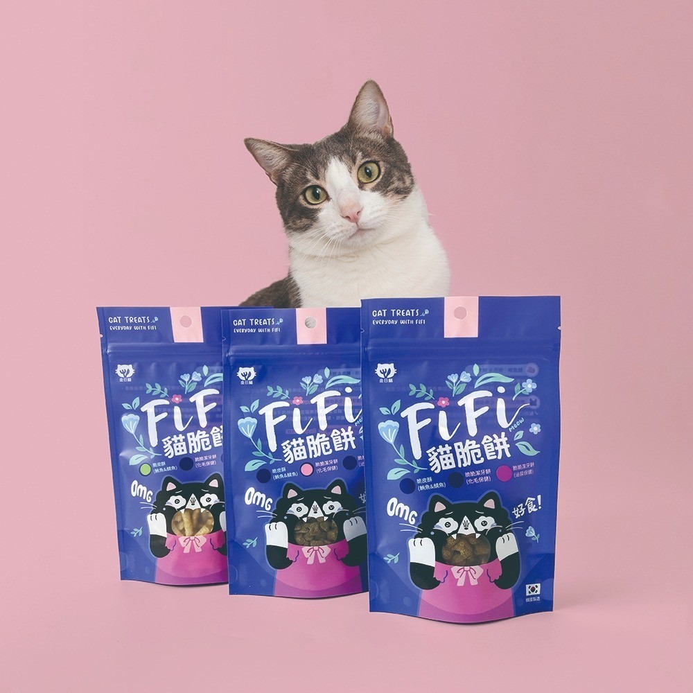 金日鱔 FIFI貓脆餅/化毛/泌尿/口腔保健/貓餅乾/貓零食/寵物零食/潔牙餅 40g-細節圖3