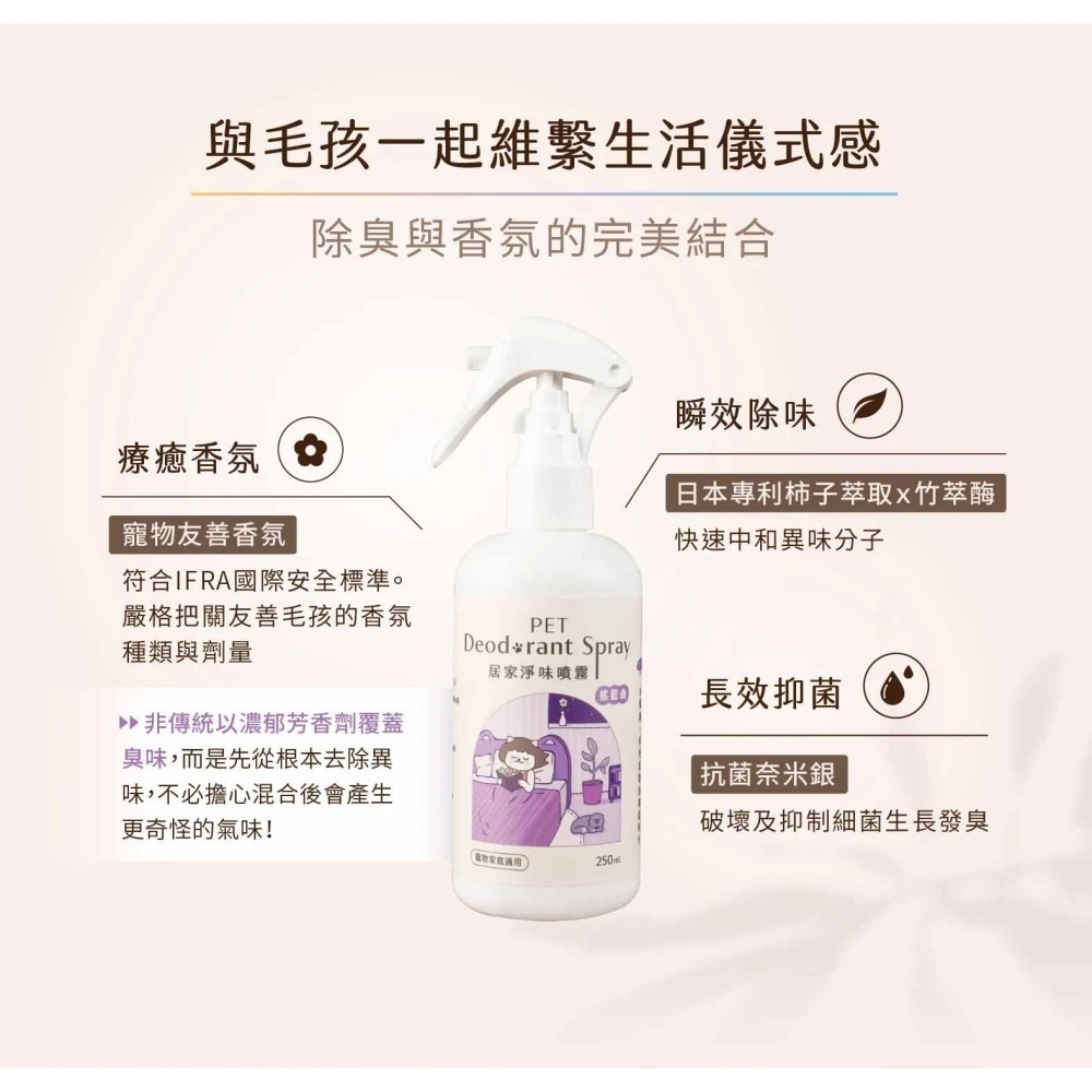 超凝小姐 Lady N 居家淨味噴霧/寵物友善/無柑橘/無酒精//環境噴霧/消臭噴霧 250ml-細節圖2