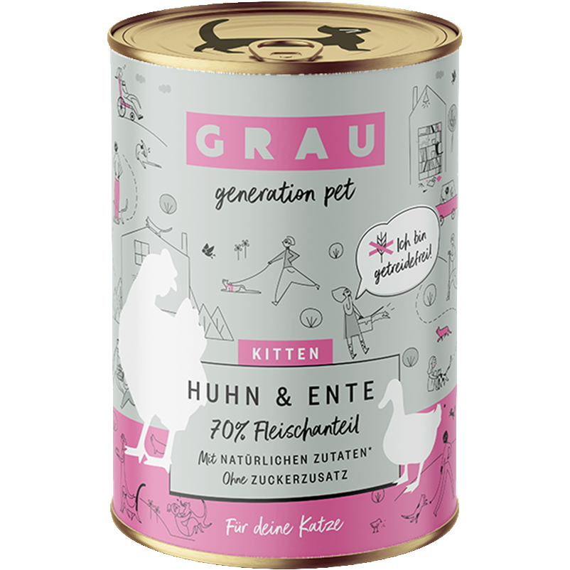 灰樂 grau 貓主食 經典主食貓罐 無榖貓餐包 德國罐 貓咪主食罐 貓罐頭 125g 200g 400g-細節圖5