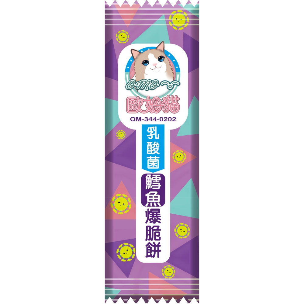 歐姆貓 OMO 寵物零食 乳酸菌爆脆餅 貓零食 獎勵零食 貓餅乾 添加乳酸菌 全齡貓 20g/80g(20g*4入)-細節圖7
