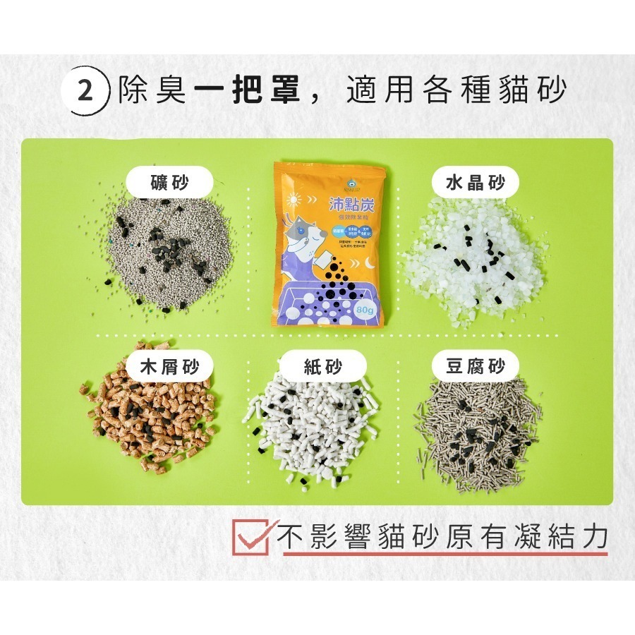 臭味滾 ODOOUT 消臭 沛點炭 強效除臭粒 除臭炭 貓砂除臭 低粉塵 無香精 80g-細節圖4