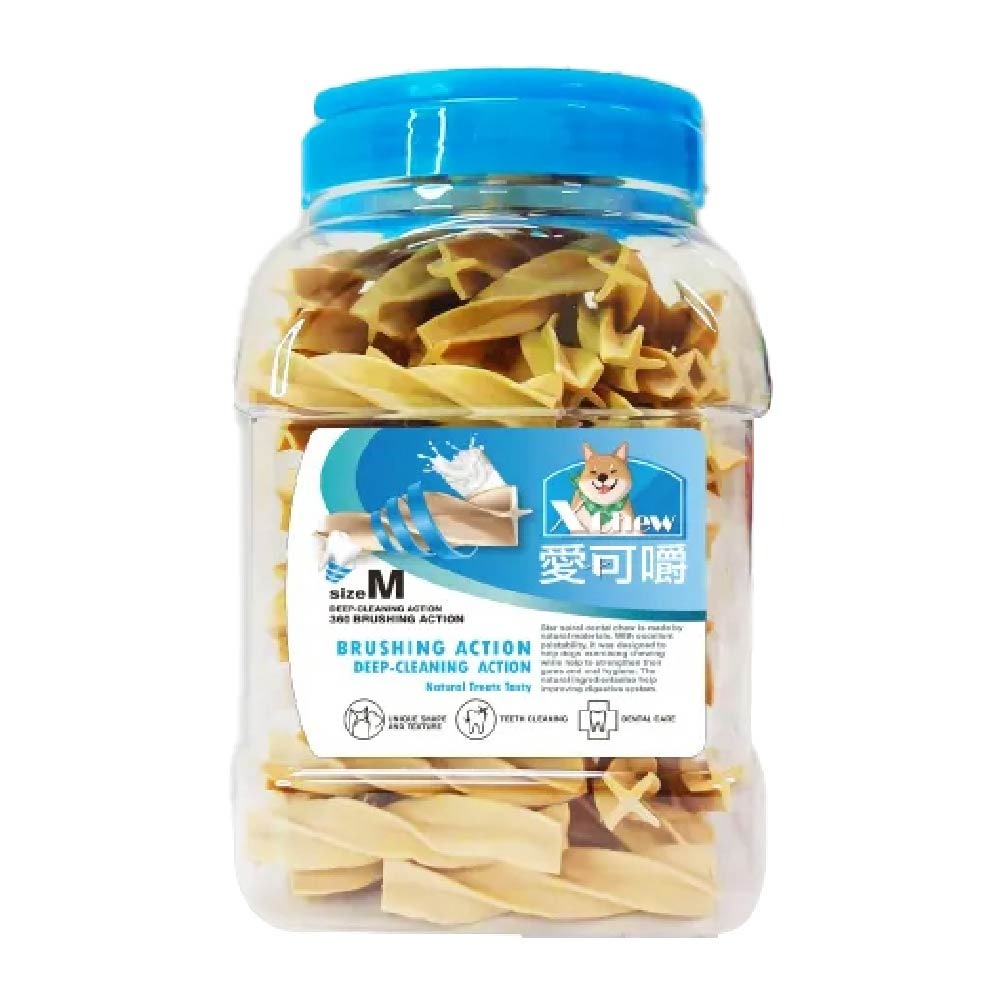 愛可嚼 Xchew X型潔牙棒 桶裝 狗狗潔牙骨 潔牙零食 潔牙棒 寵物零食 700g-細節圖3