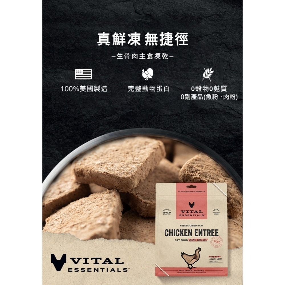 VE唯一 貓咪凍乾 鮮肉生食餐 顆粒 方塊 無穀 貓咪飼料 貓咪凍乾 生食餐 隨手包 0.24oz 0.4oz-細節圖4