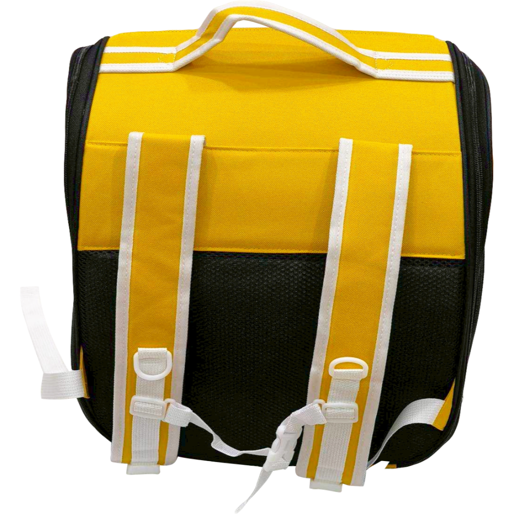 寵物後背包 清新檸檬寵物後背包 大空間 透氣寵物包 雙拉鍊 輕鬆背寵物包-細節圖3