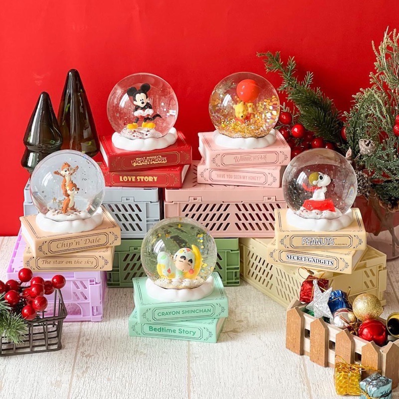 現貨 蠟筆小新水晶球 七彩魔幻水晶球 奇奇蒂蒂水晶球 維尼水晶球-細節圖2