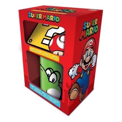 現貨 ￼瑪利歐 Super Mario 耀西 Yoshi 高級禮物組 (內含馬克杯、杯墊、鑰匙圈)