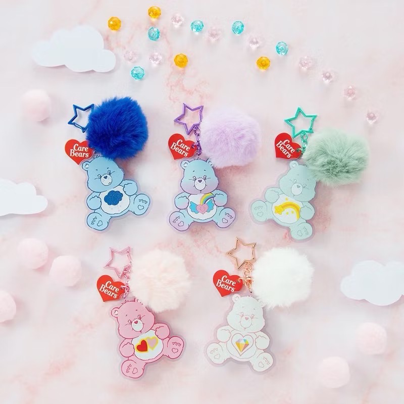 現貨💕Care Bears 毛球造型悠遊卡 彩虹熊愛心熊 Share Bear 生日熊 可愛掛飾 悠遊卡 交通卡-細節圖3
