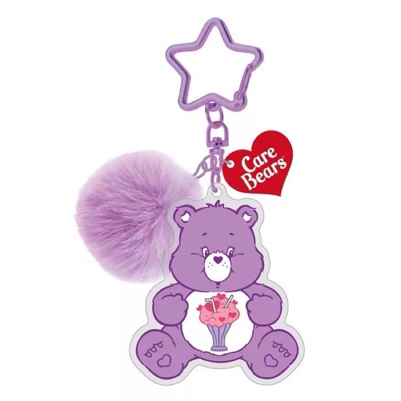 現貨💕Care Bears 毛球造型悠遊卡 彩虹熊愛心熊 Share Bear 生日熊 可愛掛飾 悠遊卡 交通卡-規格圖3