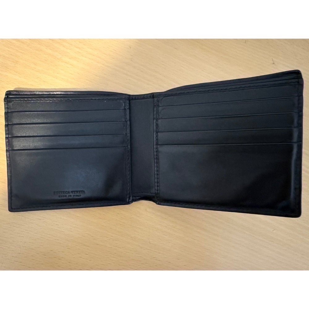 BV Bottega Veneta 八卡皮夾 黑色 短夾 經典編織 對開 Bv短夾-細節圖4