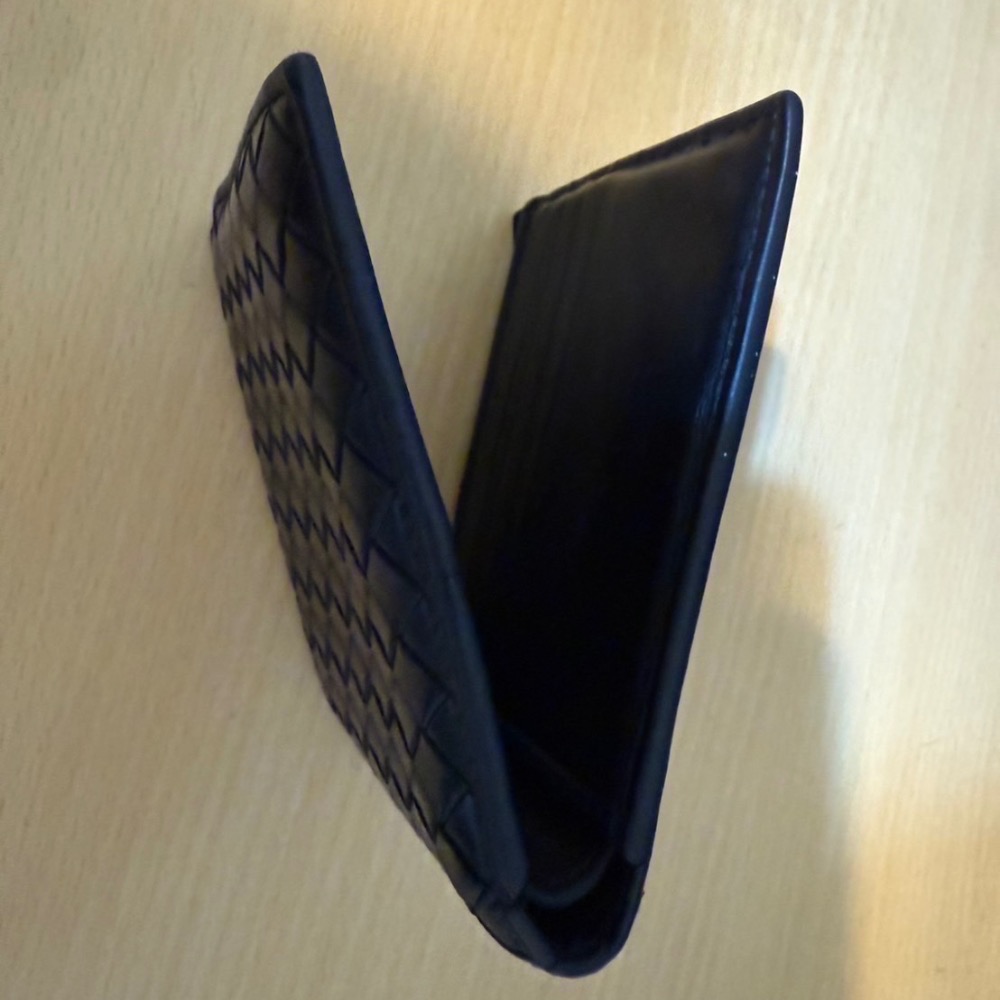 BV Bottega Veneta 八卡皮夾 黑色 短夾 經典編織 對開 Bv短夾-細節圖6