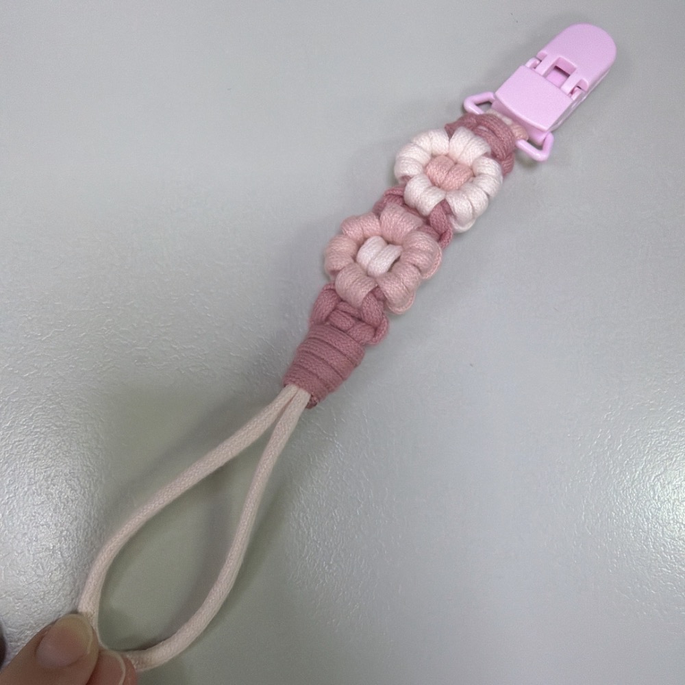 Dudu手作👶🏻手工編織 奶嘴夾 奶嘴鏈 花朵 蝴蝶結-規格圖6