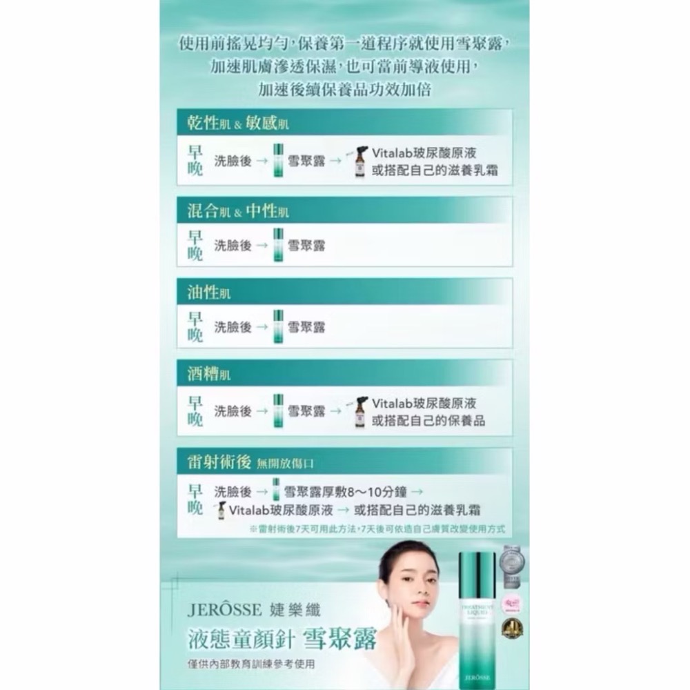 婕樂纖JEROSSE 雪聚露 多合一快速保養前導 化妝水 精華 乳液-細節圖3