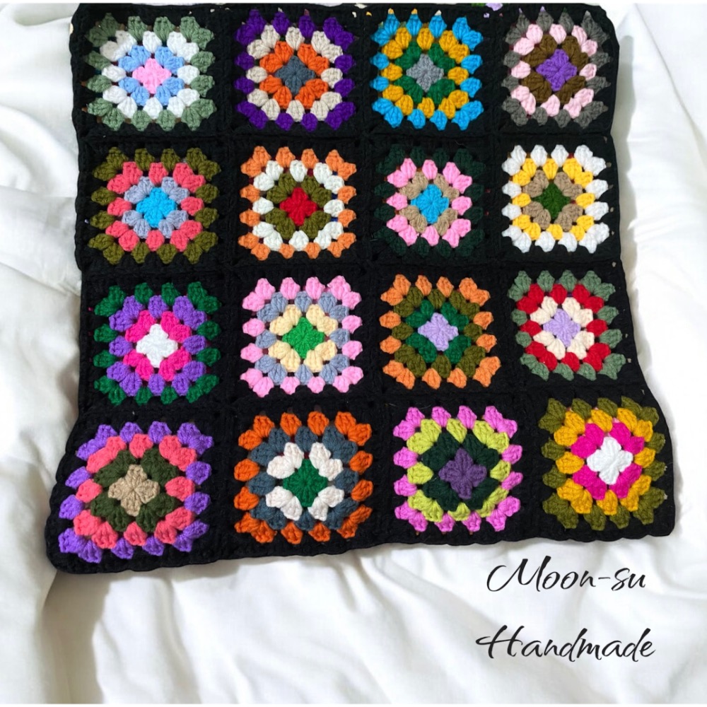 美噹噹祖母格毯子 實物拍攝 現貨-細節圖2