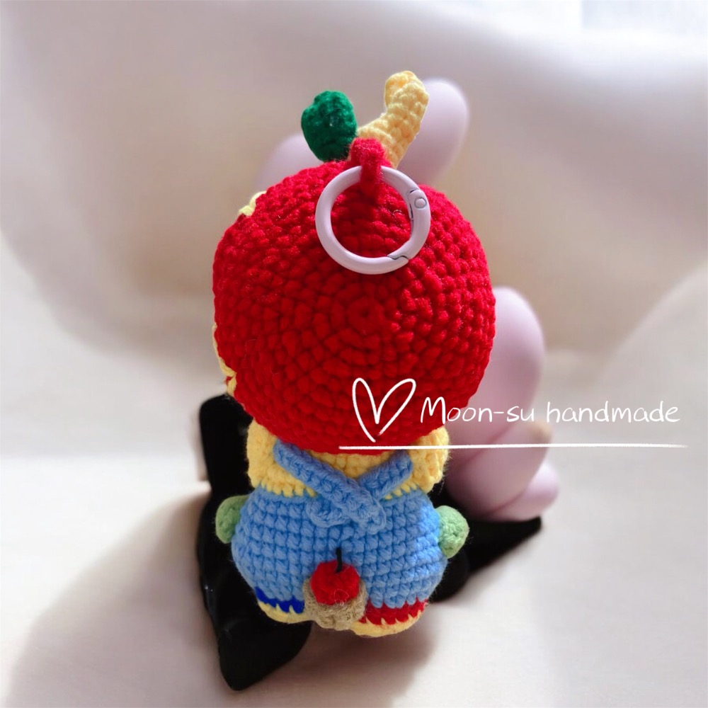 🌟Moon-su✨🍎蘋果星星人 可愛小傢伙 約16公分 實物拍攝 現貨 快速出貨🚚-細節圖2