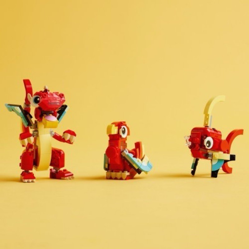 [木木磚家]LEGO 31145 紅龍 小火龍 飛龍 (龍年禮物 動物玩具)-細節圖2