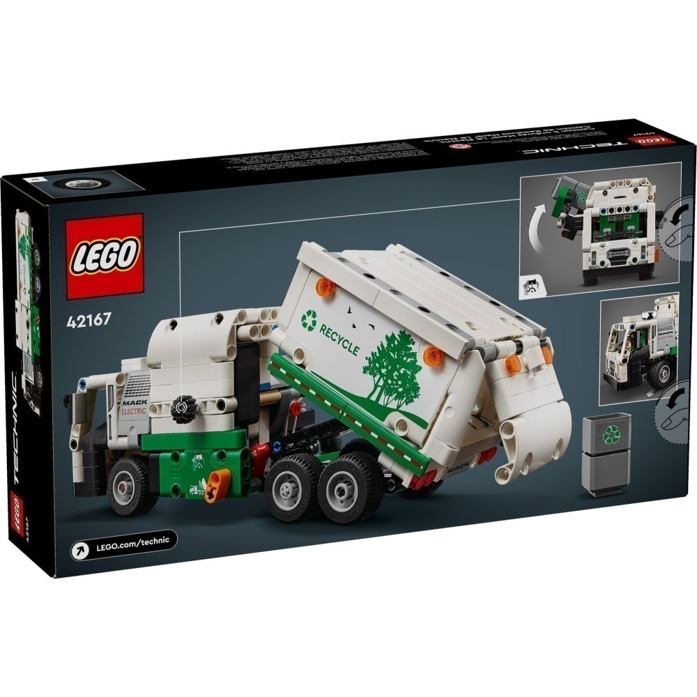 [木木磚家] LEGO 42167 Mack LR Electric Garbage Truck 麥克貨車-細節圖2
