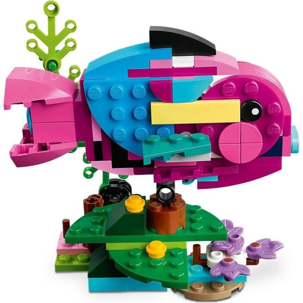 [木木磚家] LEGO 31144 異國粉紅鸚鵡-細節圖6