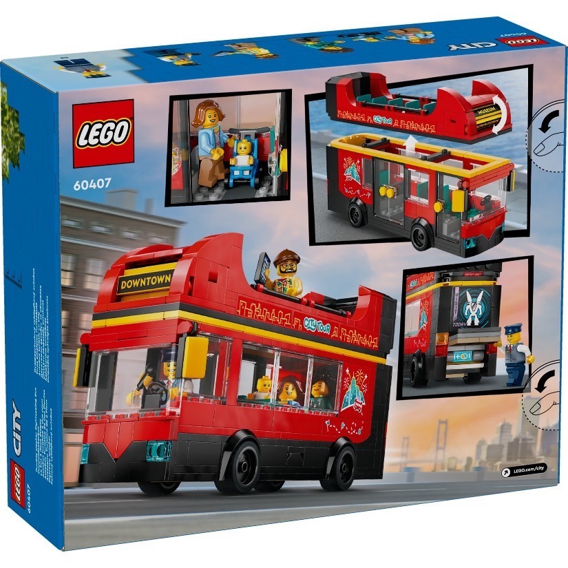 [木木磚家] 現貨不用等  LEGO 樂高 60407 City-紅色雙層觀光巴士-細節圖5