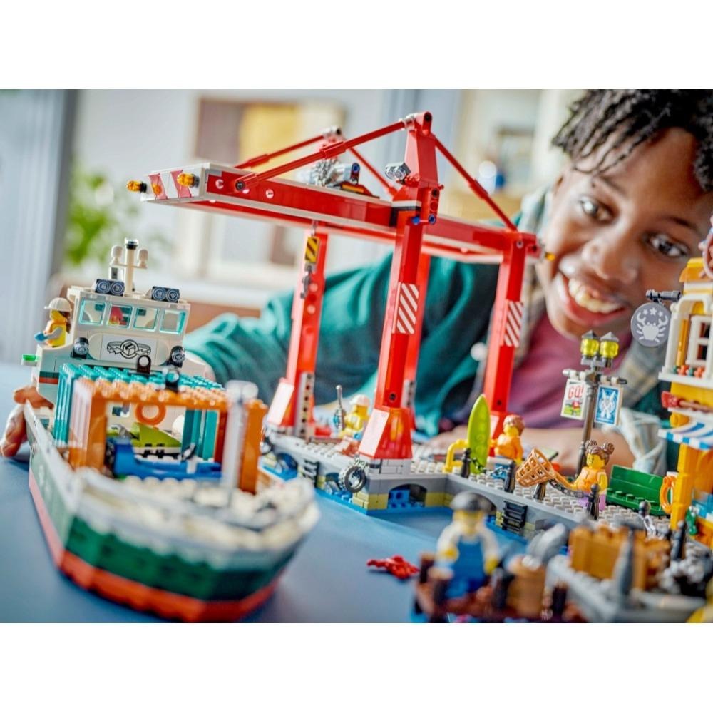 [木木磚家] LEGO 60422 濱海港口和貨船-細節圖6