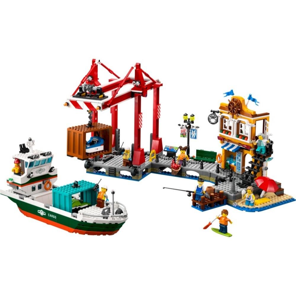 [木木磚家] LEGO 60422 濱海港口和貨船-細節圖8