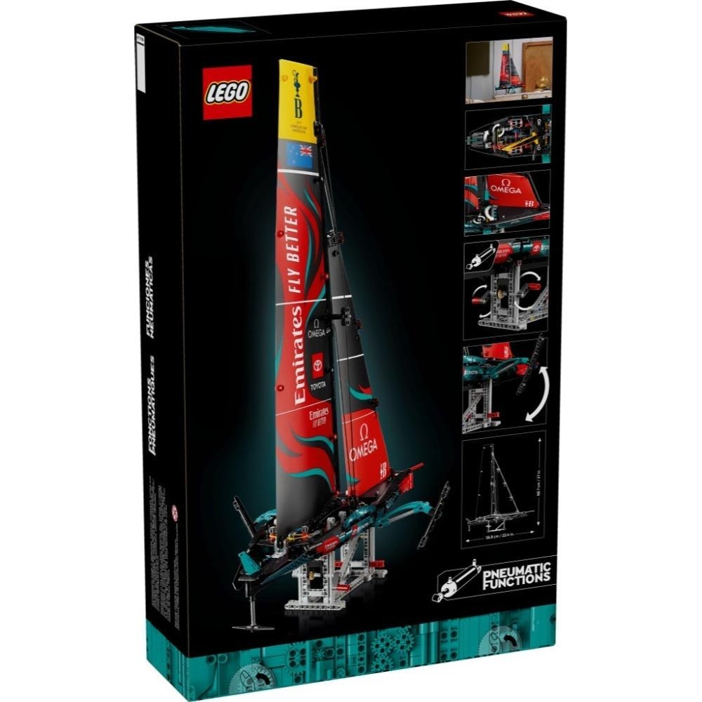 [木木磚家] 明明就可以店到店 LEGO 42174 阿聯酋航空紐西蘭隊 AC75 單體水翼帆船-細節圖6