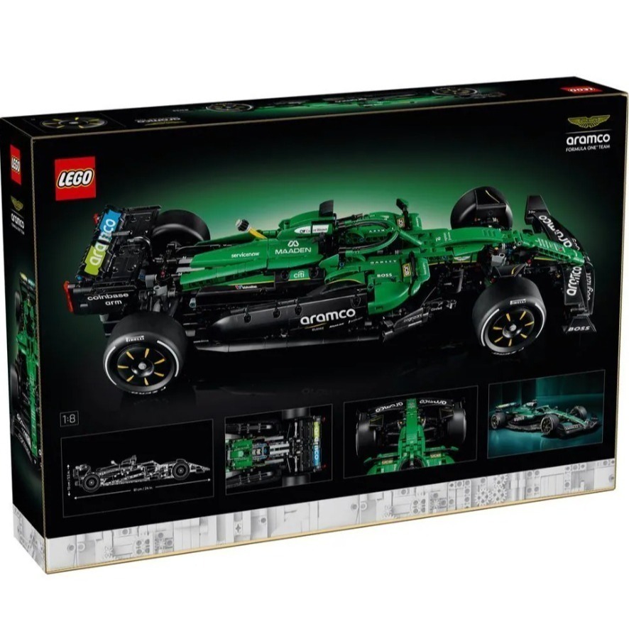 《木木磚家》新品 ★ 現貨~LEGO 42240 奧斯頓 馬丁 Aramco AMR25 F1 賽車-細節圖4