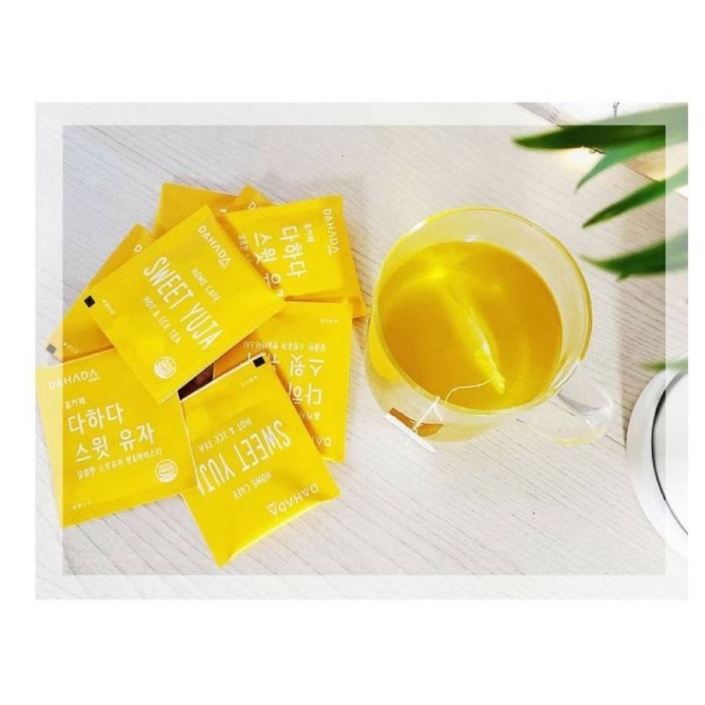 🔥現貨免運🔥貪吃嘴巴零嘴舖😋韓國DAHADA🇰🇷香甜柚子茶 隨身茶包 柚子茶包 柚子茶隨身包 沖泡茶包 沖泡飲-細節圖3