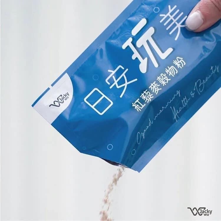 🔥保證正品 現貨免運🔥貪吃嘴巴零嘴舖😋日安玩美 JACKY WU 30包/盒 紅藜麥穀物粉 紅藜果膠第四代-細節圖3