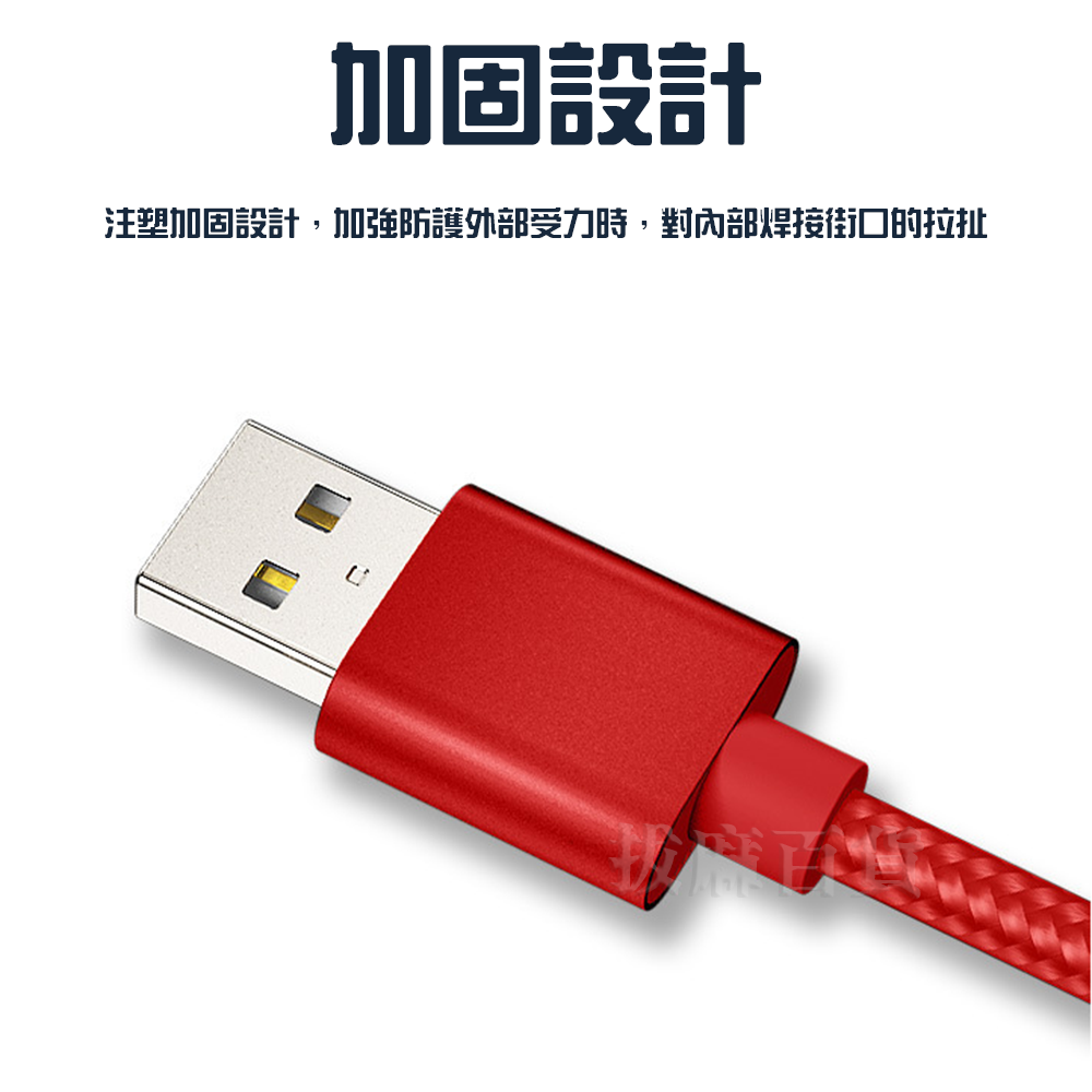 充電線 閃充線 編織線 快充線 QC 3.0 TypeC 傳輸線 數據線 充電傳輸線-細節圖7