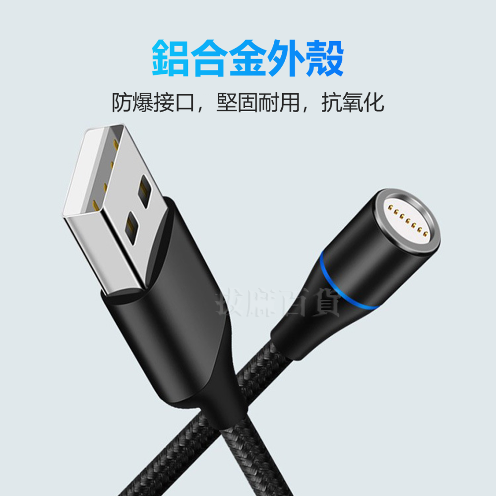 [現貨][台灣出貨]磁吸 5A 充電線 傳輸線 磁吸線 快速 高速 TypeC 安卓 盲插 編織線 鋁合金 抗氧化-細節圖6