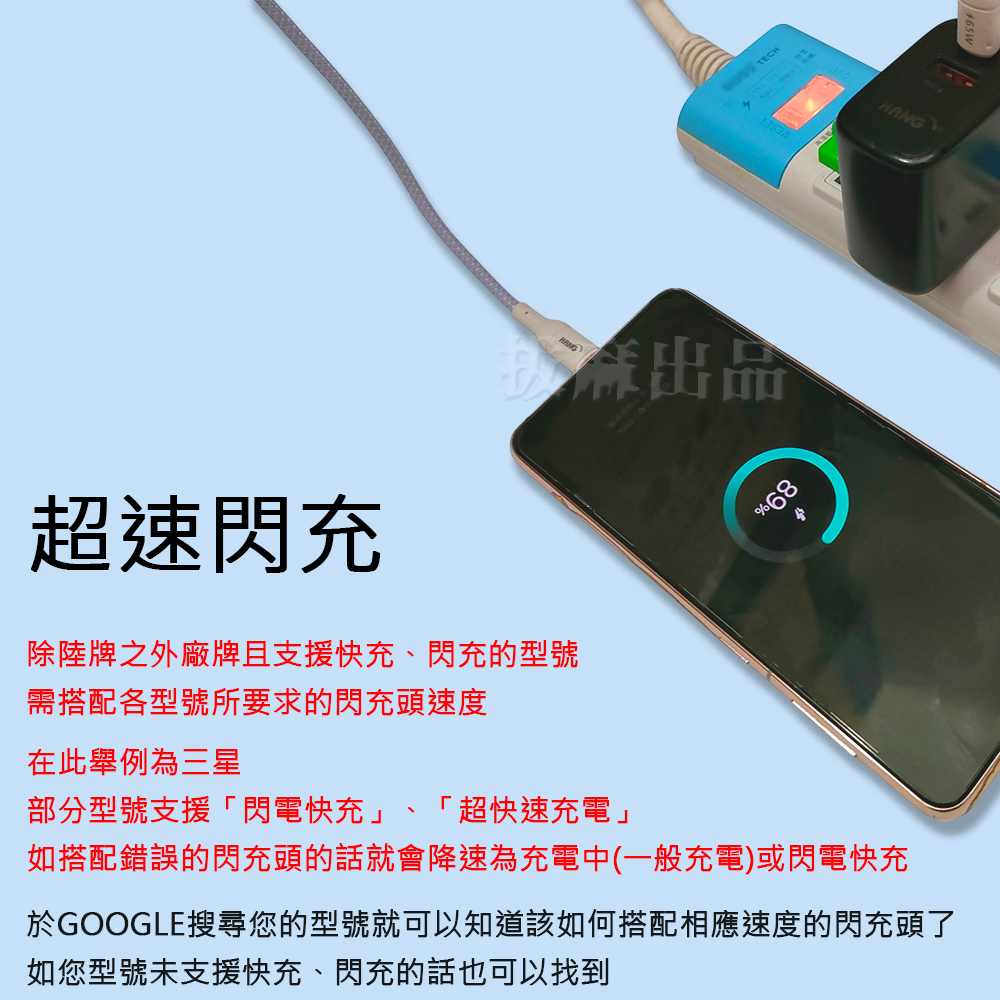 [現貨][台灣出貨]快充線 5A 充電線 雙TypeC PD 65W 平板充電線 閃充 快充 充電 i15 三星 小米-細節圖3