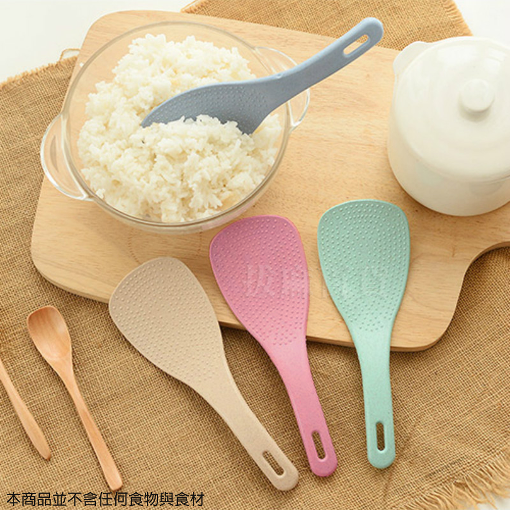 [現貨][台灣出貨]飯匙 飯勺 小麥秸稈 餐具 不粘米 不沾 有機 耐高溫 天然 降解 環保材質-細節圖3