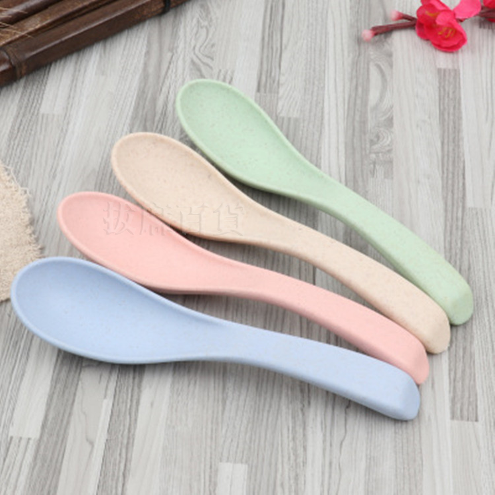 [現貨][台灣出貨]湯匙 湯勺 小麥秸稈 小麥 餐具 天然 有機 環保 可降解 易清洗 健康 熱壓成型 加固成型-細節圖8