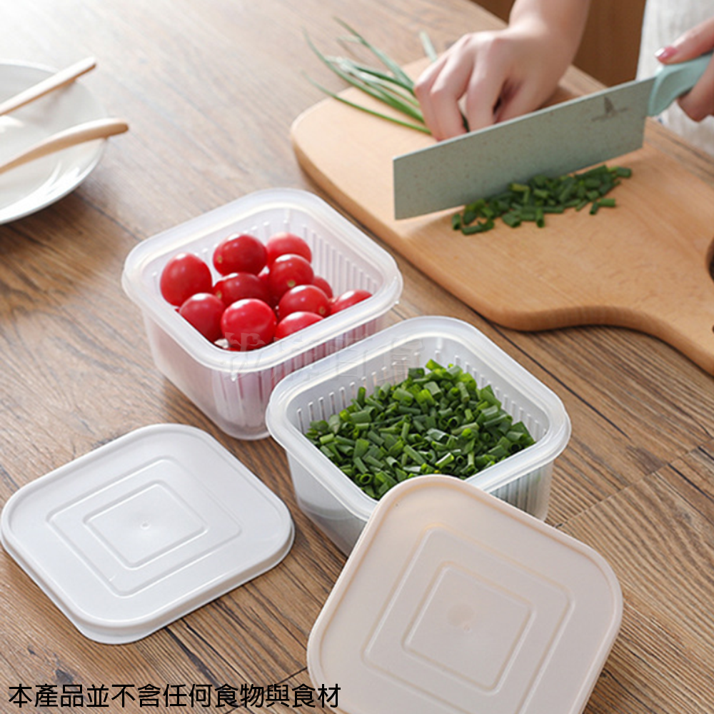 [現貨][台灣出貨]保鮮盒 冷藏保鮮盒 瀝水保鮮盒 透明保鮮盒 塑膠保鮮盒 水果保鮮盒 冰箱收納 食物保鮮 可疊放收納-細節圖6