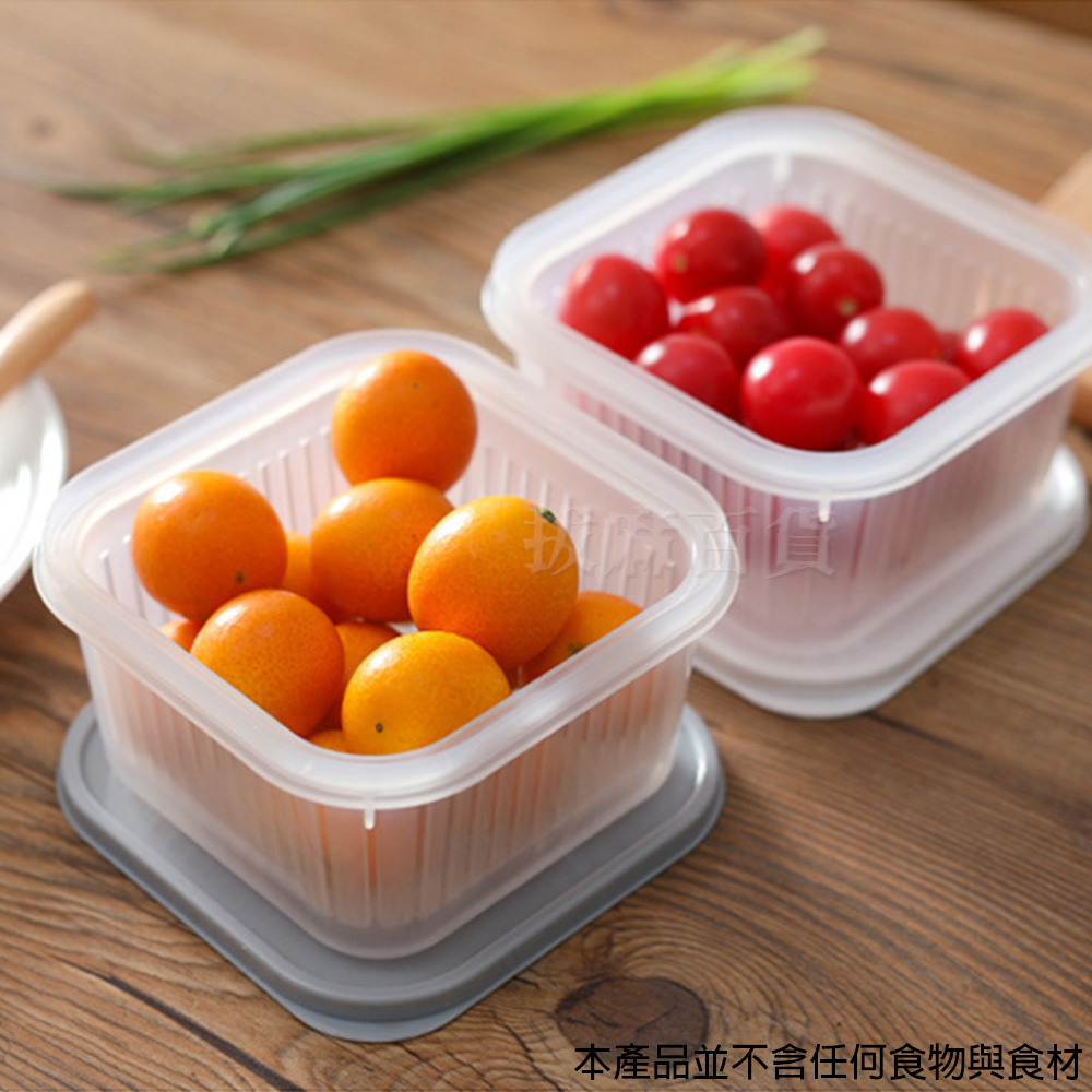 [現貨][台灣出貨]保鮮盒 冷藏保鮮盒 瀝水保鮮盒 透明保鮮盒 塑膠保鮮盒 水果保鮮盒 冰箱收納 食物保鮮 可疊放收納-細節圖8