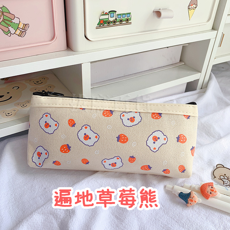 [現貨][台灣出貨]筆袋 可愛萌筆袋 帆布 可愛圖案 拉鏈 鉛筆袋 卡通 輕時尚 簡約 學生 學生用品 文具用品-細節圖6