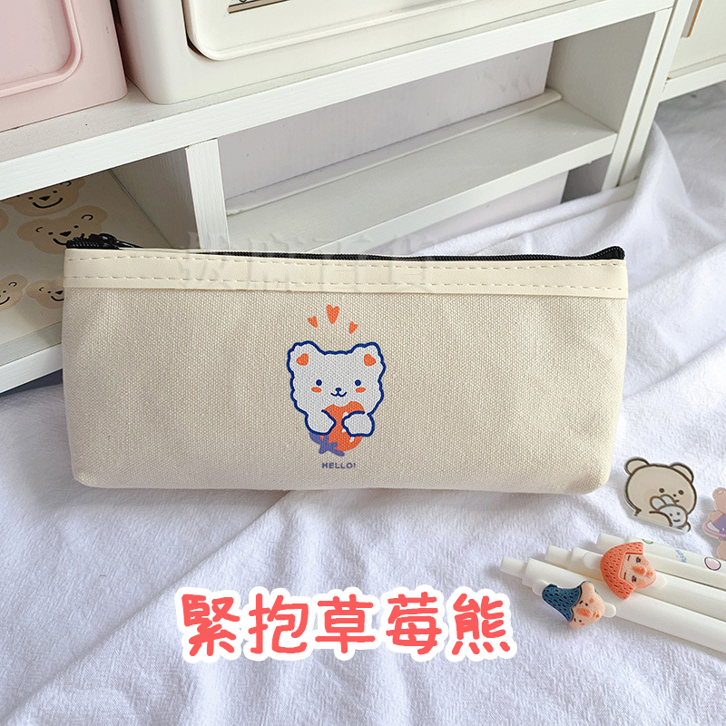 [現貨][台灣出貨]筆袋 可愛萌筆袋 帆布 可愛圖案 拉鏈 鉛筆袋 卡通 輕時尚 簡約 學生 學生用品 文具用品-細節圖7