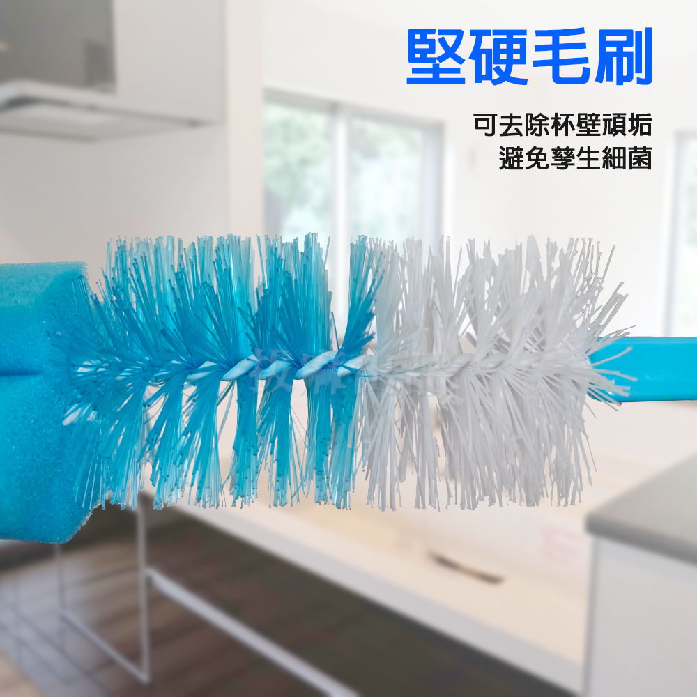 [現貨][台灣出貨]杯刷 刷毛 海綿杯刷 奶瓶刷 玻璃杯刷 塑膠杯刷 清潔杯刷 二合一 去汙 清潔刷 清潔用品-細節圖3